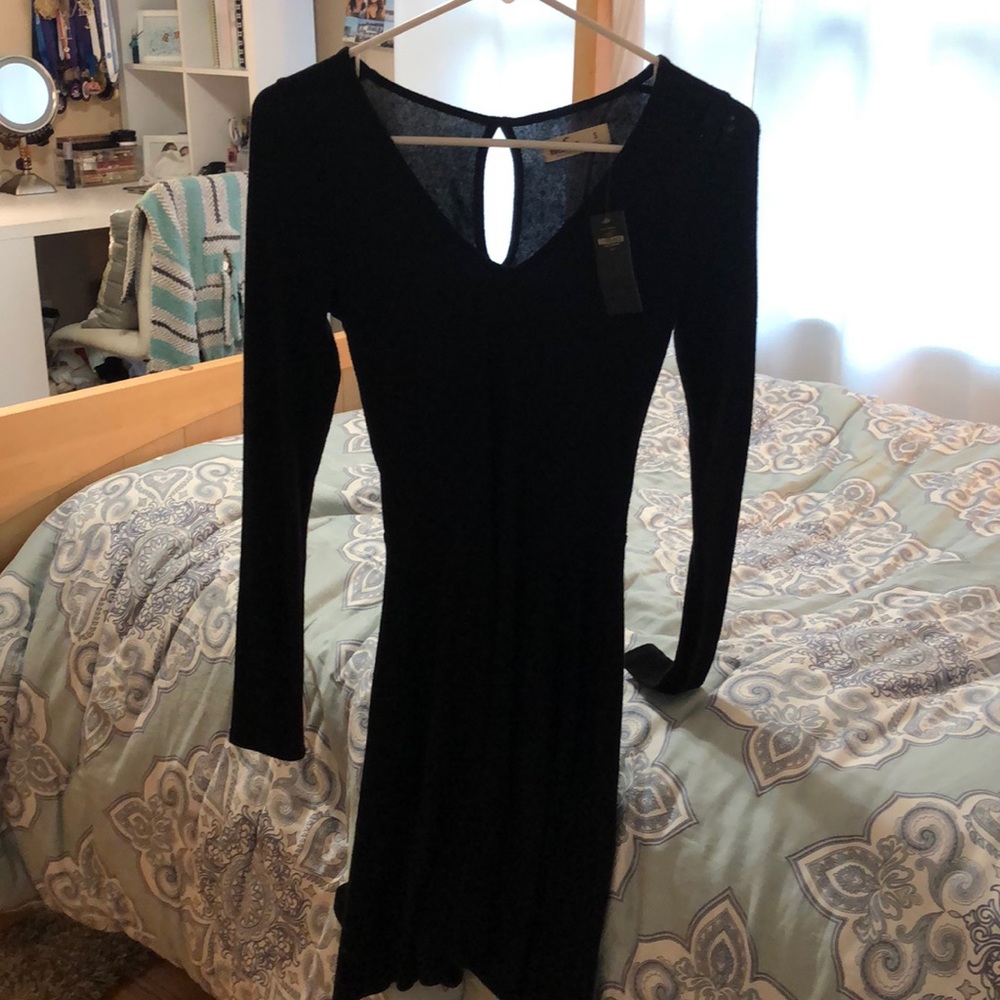 A black dress with sleeves